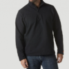 FLAME RESISTANT LONG SLEEVE QUARTER-ZIP FLEECE PULLOVER IN BLACK