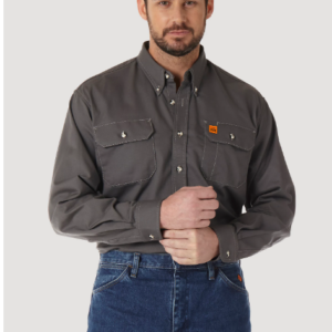FR Flame Resistant Long Sleeve Work Shirt - Slate Grey