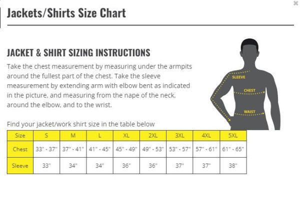 Black Stallion Size Chart