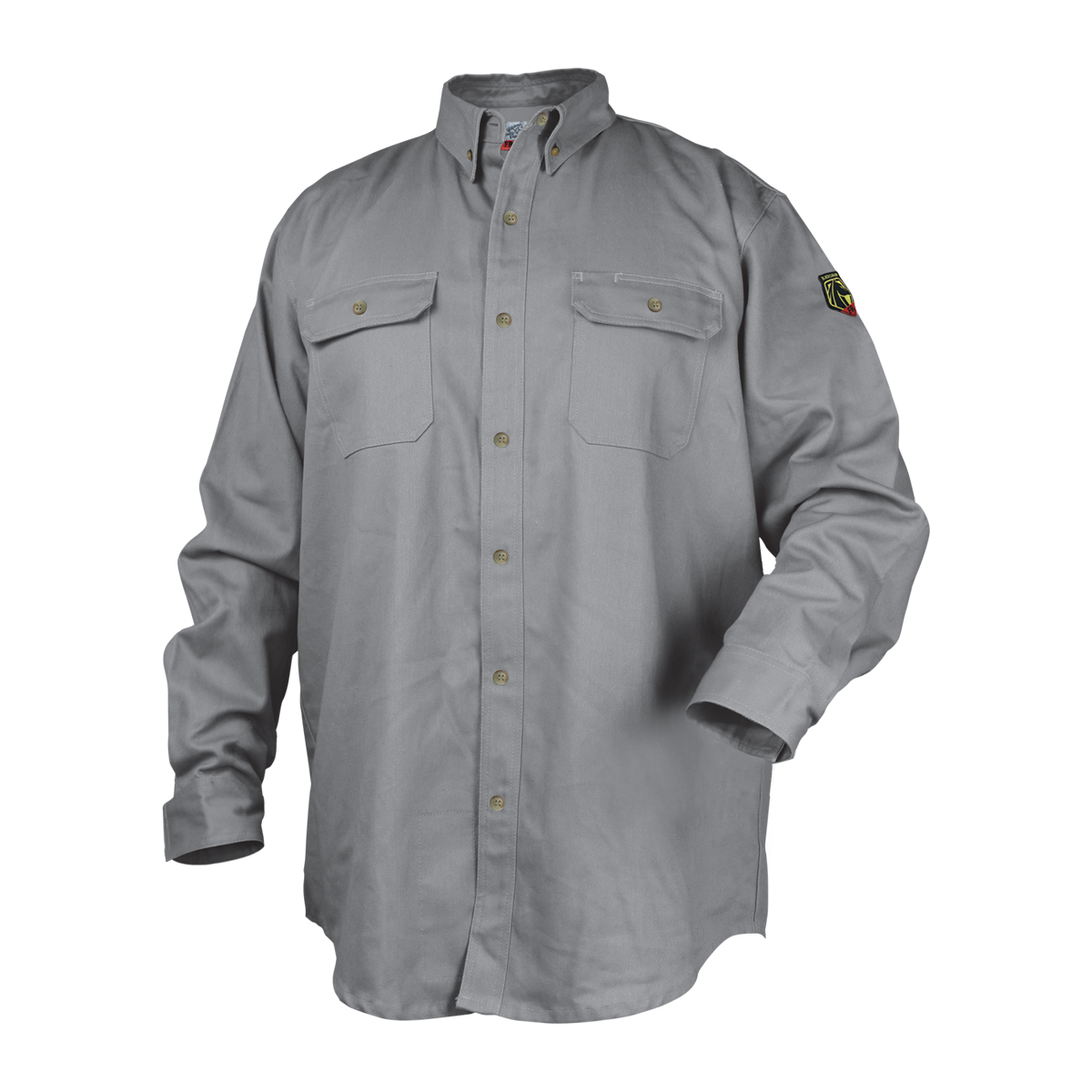 Black Stallion FR Cotton Work Shirt, Gray - Quest Safety PPE