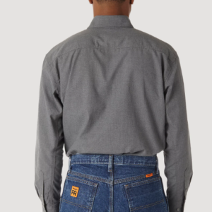FLAME RESISTANT TWILL SOLID WORK SHIRT IN GREY