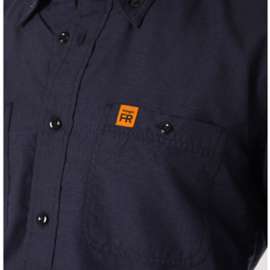 FLAME RESISTANT TWILL SOLID WORK SHIRT IN NAVY